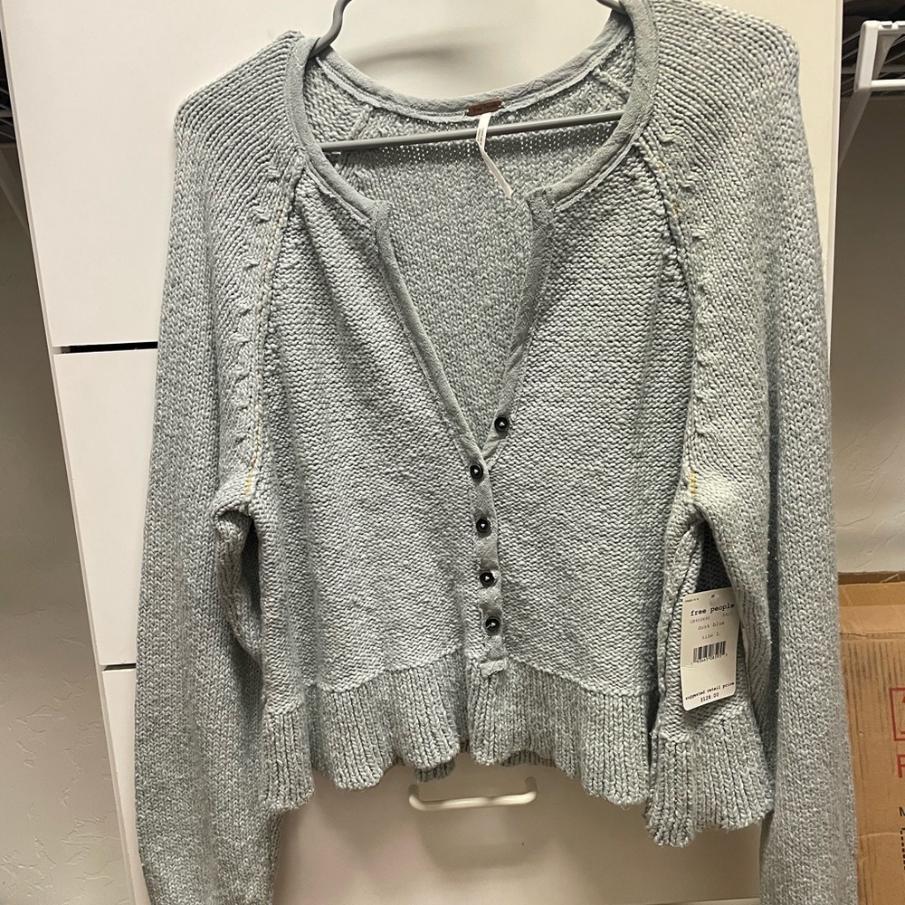 Free People button down sweater.